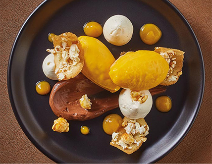 Cheescake Mangue Pop-corn revisité